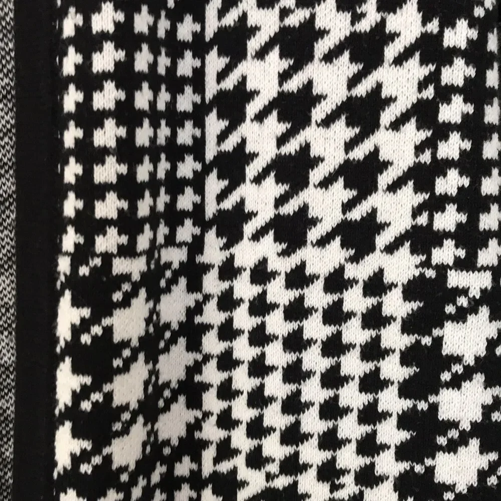 WHBM Varied Black White Houndstooth Check Open cardigan/jacket size XS